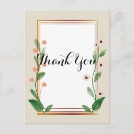 クラシック&エレガント 洗練された感謝 ポストカード