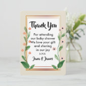 クラシック＆エレガント 洗練された ありがとう 招待状 (スタンド正面)