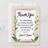 クラシック＆エレガント 洗練された ありがとう 招待状 (正面)