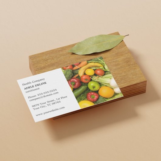 クラシック エレガント 野菜 栄養士 コーチ 名刺
