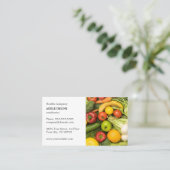 クラシック エレガント 野菜 栄養士 コーチ 名刺 (スタンド正面)