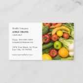 クラシック エレガント 野菜 栄養士 コーチ 名刺 (正面)