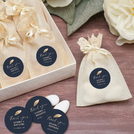 クラシック＆エレガント I ダークブルー I ありがとう ラウンドシール