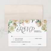 クラシック エレガント RSVP, レスポンス, 返信 カード (正面/裏面)