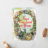 クラシック オズの魔法使い ファミリー クリスマス ノートカード (正面/裏面インサイチュ)