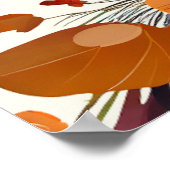 クラシック オータム ドライ ワイルドフラワー ブライダル シャワー ウェルカム ポスター (角)