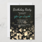 クラシック オールドスクール バースデーパーティー インビテ 招待状 (正面)