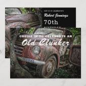クラシック オールド クランカー バースデー インビテーション (正面/裏面)