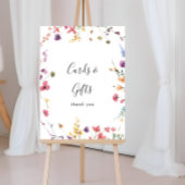 クラシック カラフル ワイルド フラワーのカードとギフトのサイン ポスター