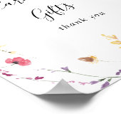 クラシック カラフル ワイルド フラワーのカードとギフト サイン (角)