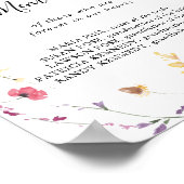 クラシック カラフル ワイルド フローラル イン ラビング メモリー ポスター (角)