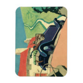 クラシック カーでの地方のロード トリップ マグネット (縦)