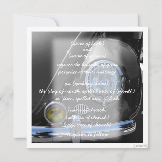 クラシック カーへの招待 招待状 (正面)