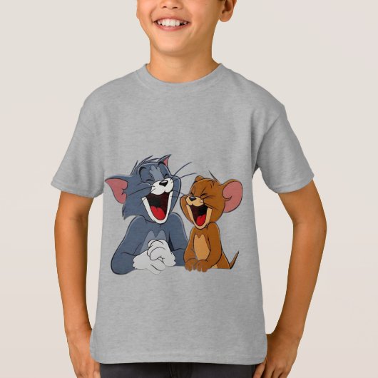 クラシック・カートゥーンの猫とネズミの最高の友達 笑い Tシャツ (正面)