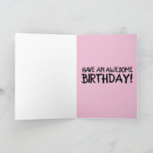 クラシック カー ピンク キャディー グリーティング カード (内部)