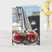 クラシック カー フィン ケース 誕生日 カード (黄色い花)