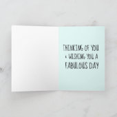 クラシック カー 1950年代 ごあいさつ カード すべての機会に (内部)