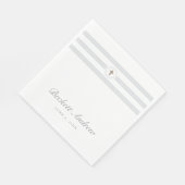 クラシック《キリスト教》洗礼式や命名式ストライプと洗礼 スタンダードランチョンナプキン (角)