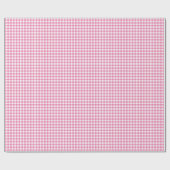 クラシック ギンガム フクシア ラッピングペーパー (フラット)
