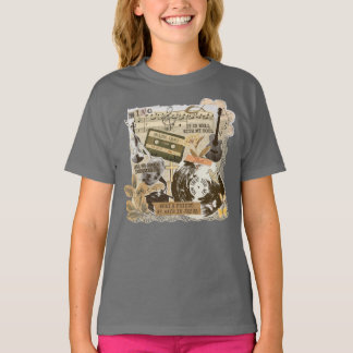 クラシック・クリスチャン・ヒム・ソング・ミュージックコラージュ Tシャツ