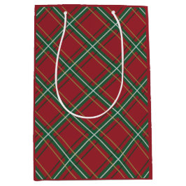 クラシック クリスマスツリー ペイズリー柄 ミディアム ギフトバッグ