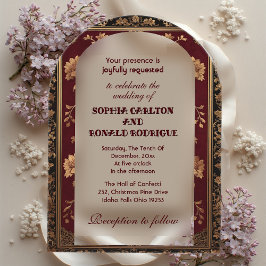 クラシック クリスマス シノワズリ クラシカル ウェディング アクリル招待状