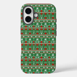 クラシック クリスマス ニット iPhone 16ケース