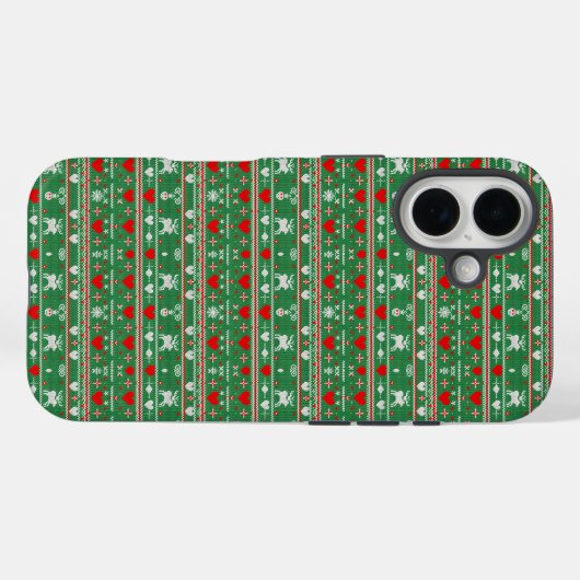 クラシック クリスマス ニット Case-Mate iPhoneケース (裏面 (横))