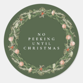 クラシック クリスマス フラワー フレーム ステッカー