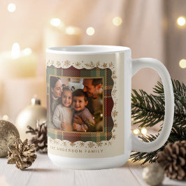 クラシック クリスマス プラッド 写真テンプレート ID1141A コーヒーマグカップ