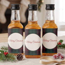 クラシック クリスマス プリント柄 ミニ酒瓶ラベル リキュールボトルラベル