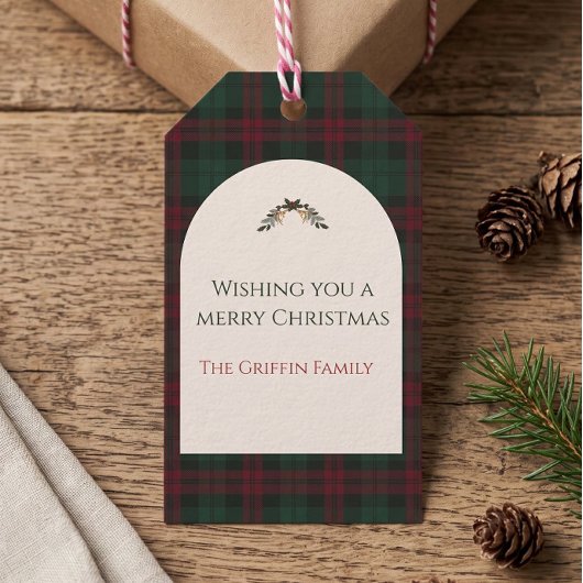 クラシック クリスマス プリント ギフトタグ
