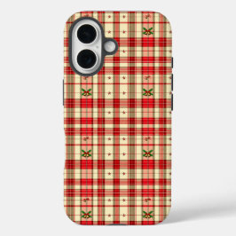 クラシック クリスマス プリント iPhone 16ケース