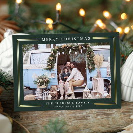 クラシック クリスマス ホリデー 写真 カード