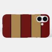 クラシック クリスマス 赤と金のストライプ Case-Mate iPhoneケース (裏面 (横))