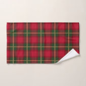 クラシック クリスマス 赤 緑 Plaid タータン festive バスタオルセット (ハンドタオル)