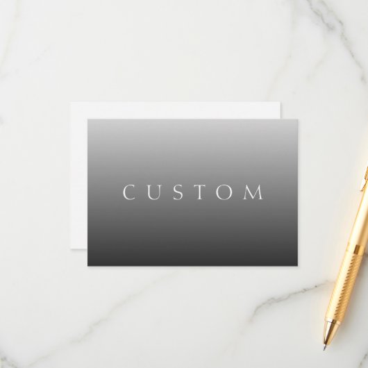 クラシック | グラデーション灰色 エンクロージャーカード (正面/裏面インサイチュ)