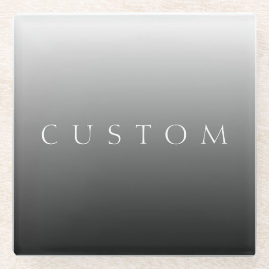 クラシック | グラデーション灰色 ガラスコースター (正面)