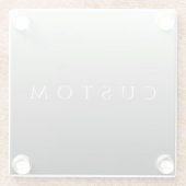 クラシック | グラデーション灰色 ガラスコースター (裏面)