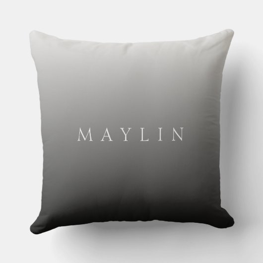 クラシック | グラデーション灰色 クッション (裏面)