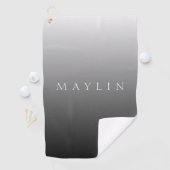 クラシック | グラデーション灰色 ゴルフタオル (インサイチュ)