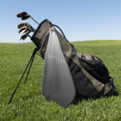 クラシック | グラデーション灰色 ゴルフタオル (グリーン)