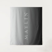 クラシック | グラデーション灰色 タペストリー (正面)