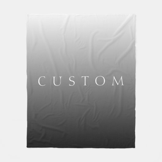 クラシック | グラデーション灰色 フリースブランケット (正面)