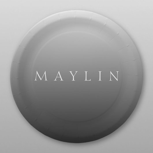 クラシック | グラデーション灰色 ペーパープレート