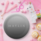 クラシック | グラデーション灰色 ペーパープレート (パーティー)