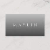 クラシック | グラデーション灰色 名刺 (正面)