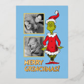 クラシック グリンチ | サンタクロース 箔シーズンカード (正面)