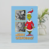 クラシック グリンチ | サンタクロース 箔シーズンカード (立ち正面)