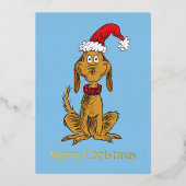 クラシック・グリンチ | マックス - サンタハット 箔シーズンカード (正面)